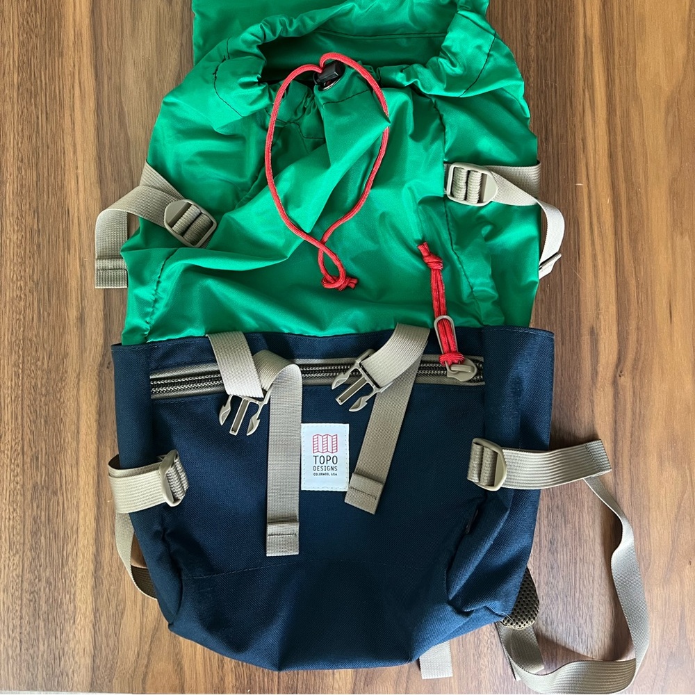 TOPO Designs Rover Pack Canvas: 12 oz cotton canvas exterior / water repellent.